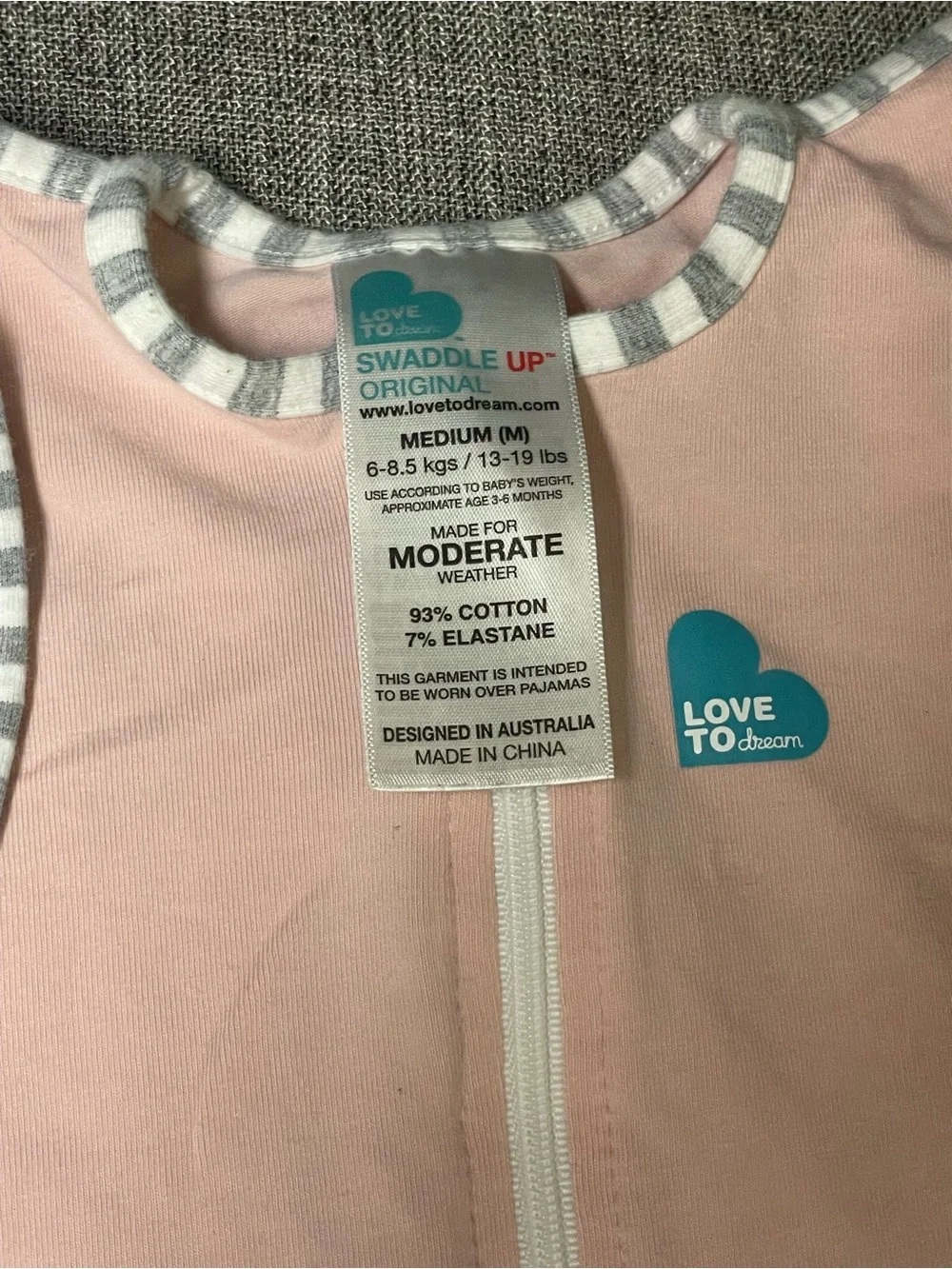 Love to dream Swaddle bundle in Pink and Gray